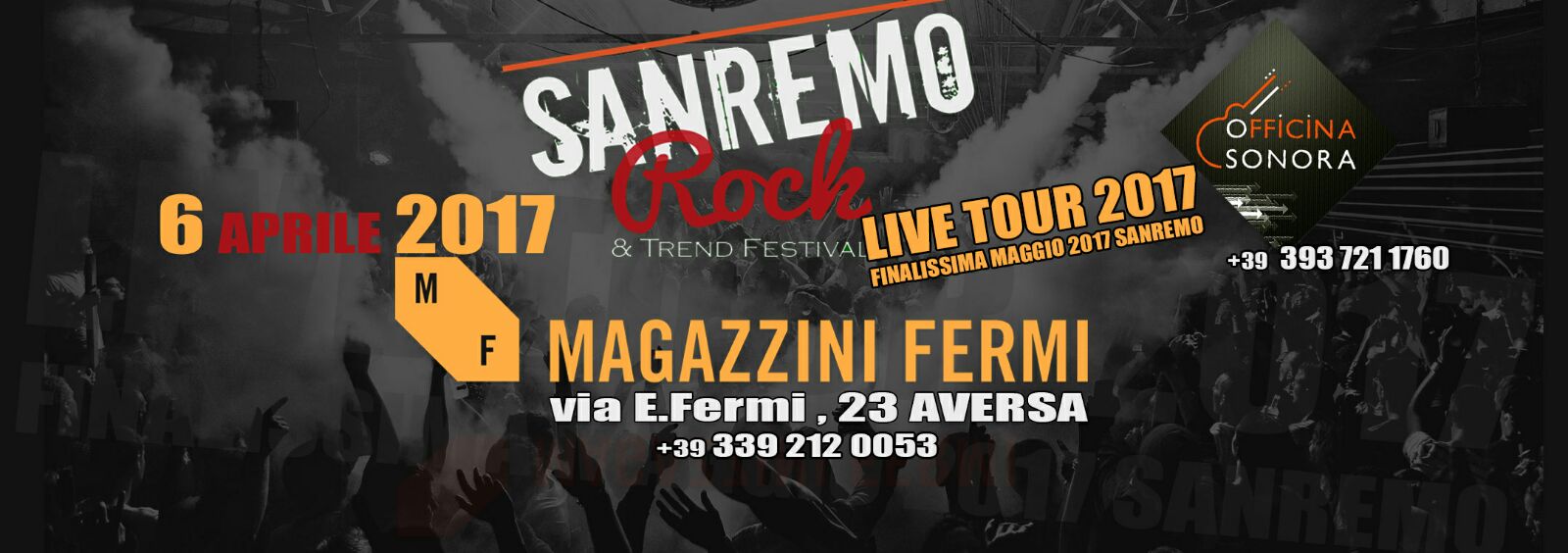 Giovedì 6 Aprile 2017 Audizioni live Sanremo Rock Regione Campania.