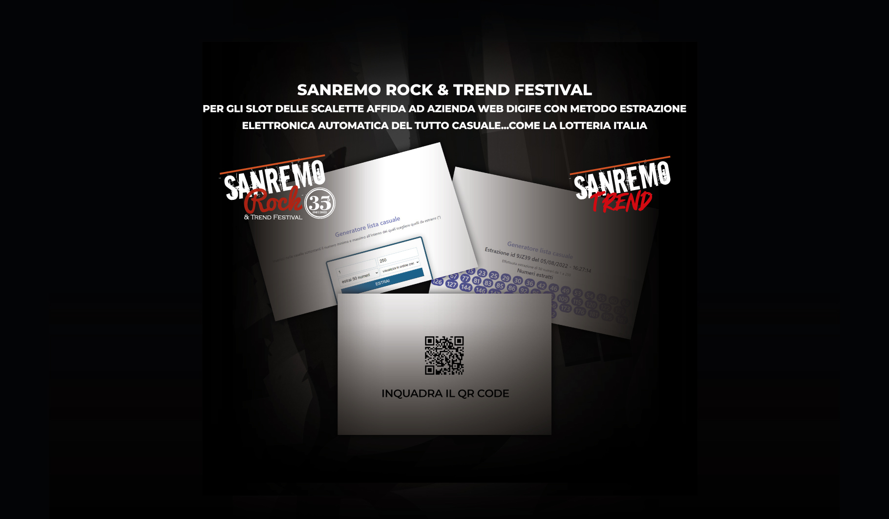 Sanremo Rock in Arrivo le scalette elettroniche con gli Slot!